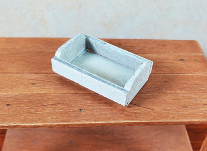Dollhouse Short Whitewashed Wood Produce Crate 1:12 Scale Dollhouse Miniature