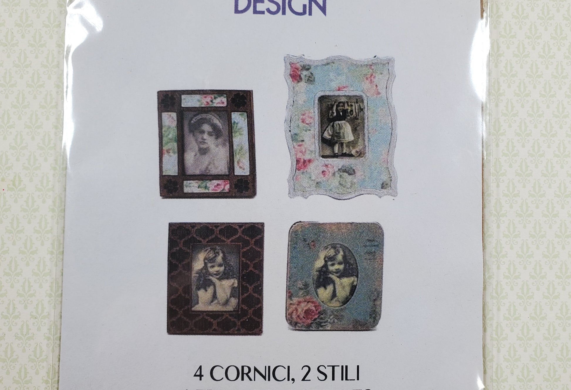 Dollhouse Picture Frame Kit A DIY 1:12 Scale Miniature Cut from Walnut