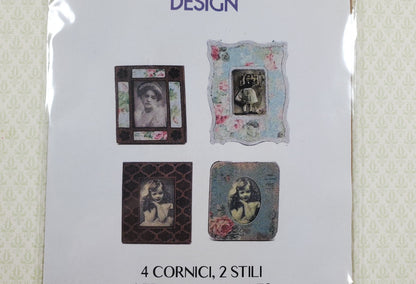 Dollhouse Picture Frame Kit A DIY 1:12 Scale Miniature Cut from Walnut