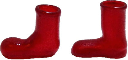 Dollhouse Red Glass Boot Set of 2 1:12 Scale Miniature Decoration