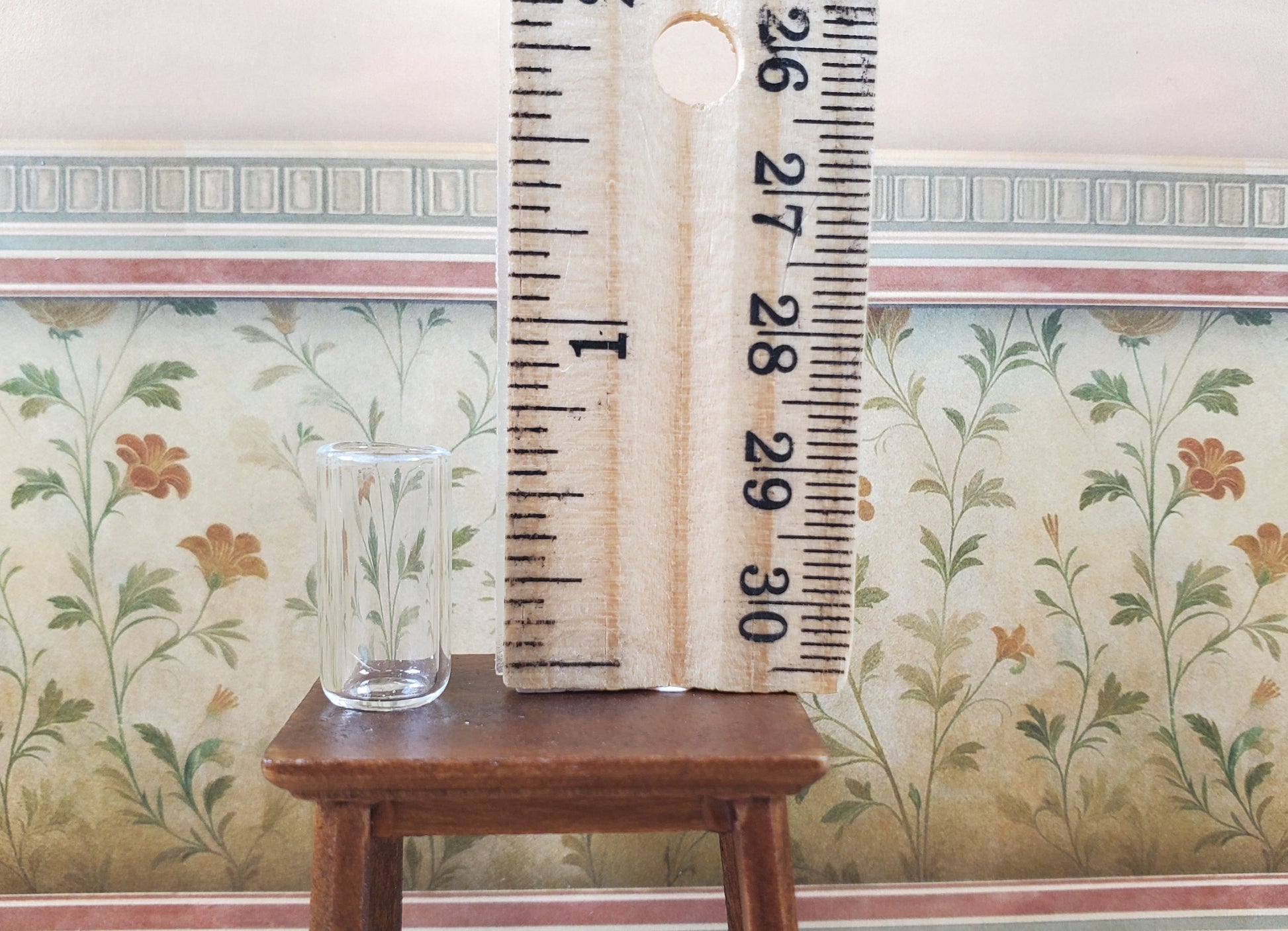 Dollhouse Tall Water Glass Clear 1:12 Scale Miniature Real Glass
