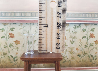 Dollhouse Tall Water Glass Clear 1:12 Scale Miniature Real Glass