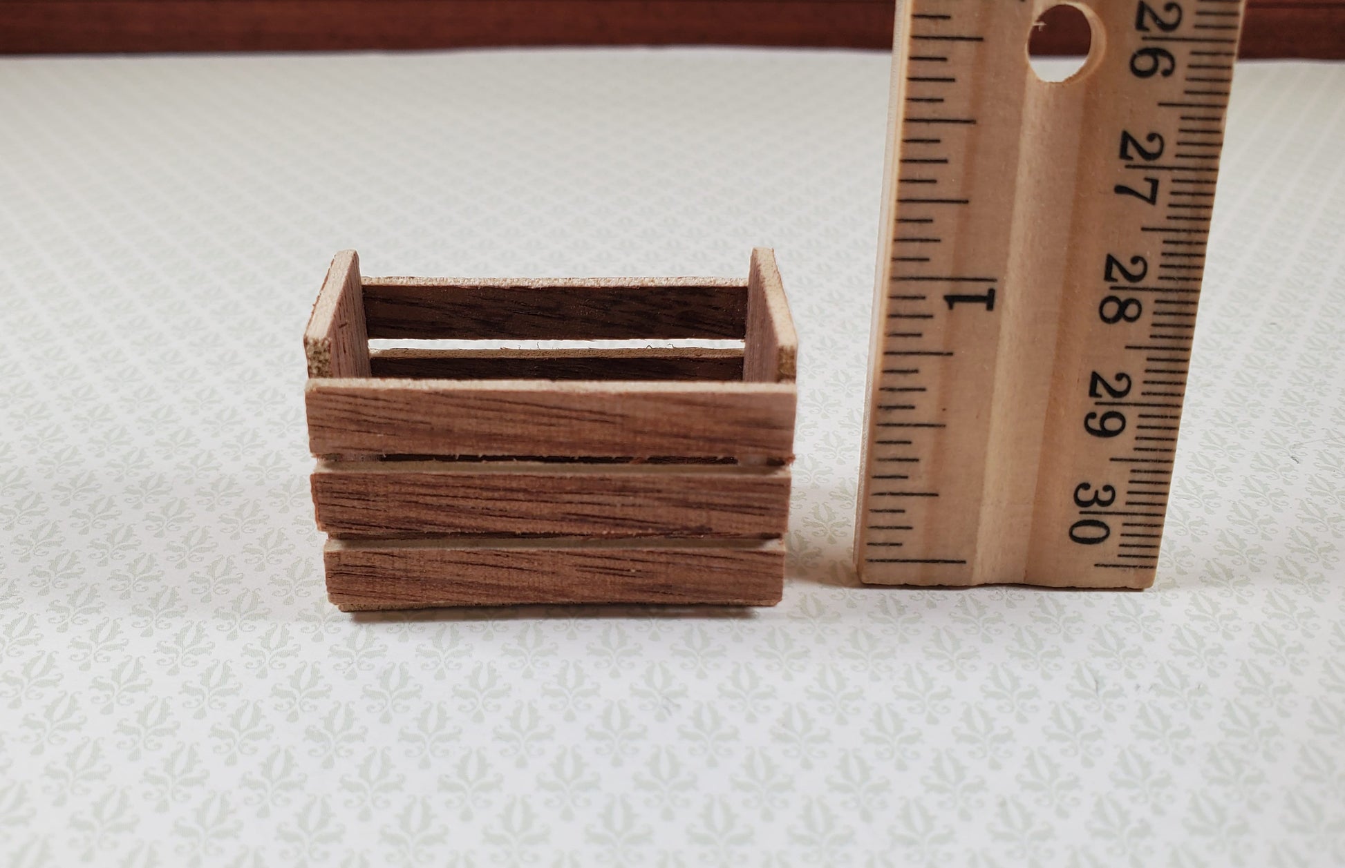 Dollhouse Tall Rustic Wood Produce Crate 1:12 Scale Miniature