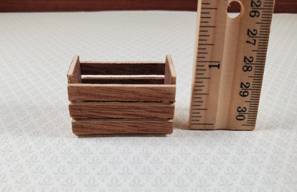 Dollhouse Tall Rustic Wood Produce Crate 1:12 Scale Miniature