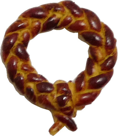 Dollhouse Braided Bread Wreath 1:12 Scale Miniature Food Kitchen