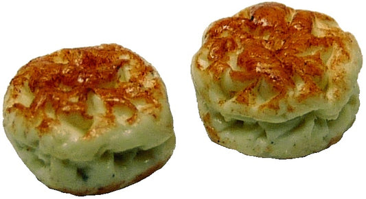 Dollhouse Biscuits Set of 2 1:12 Scale Miniature Food Kitchen