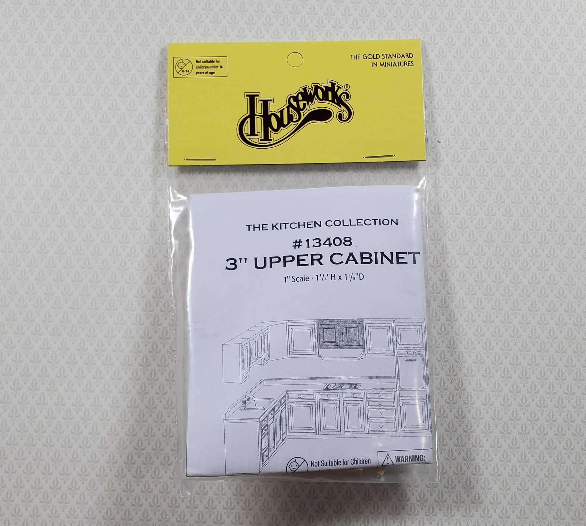 Dollhouse Upper Cabinet DIY Kit 1:12 Scale Miniature Houseworks 13408