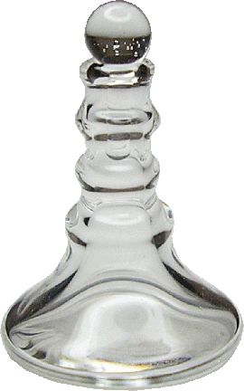 Dollhouse Wide Base Decanter Bottle with Stopper Glass 1:12 Scale Miniature