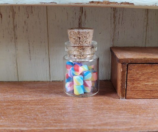 Dollhouse Treat Jar with Colorful Candy Bits 1:12 Scale Miniature