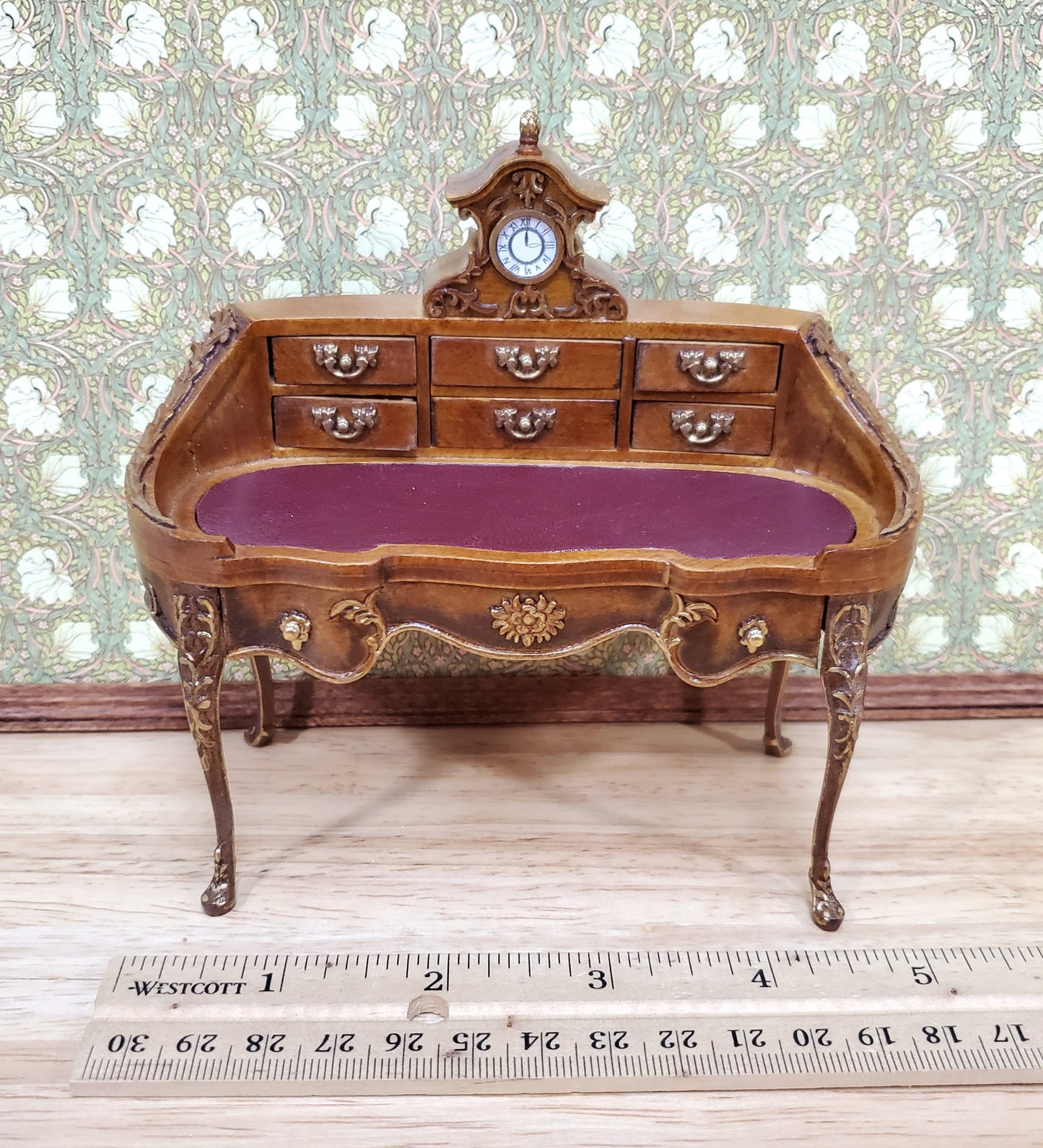 JBM Dollhouse Writing Louis XV Bombe Style Furniture 1:12 Scale Miniature