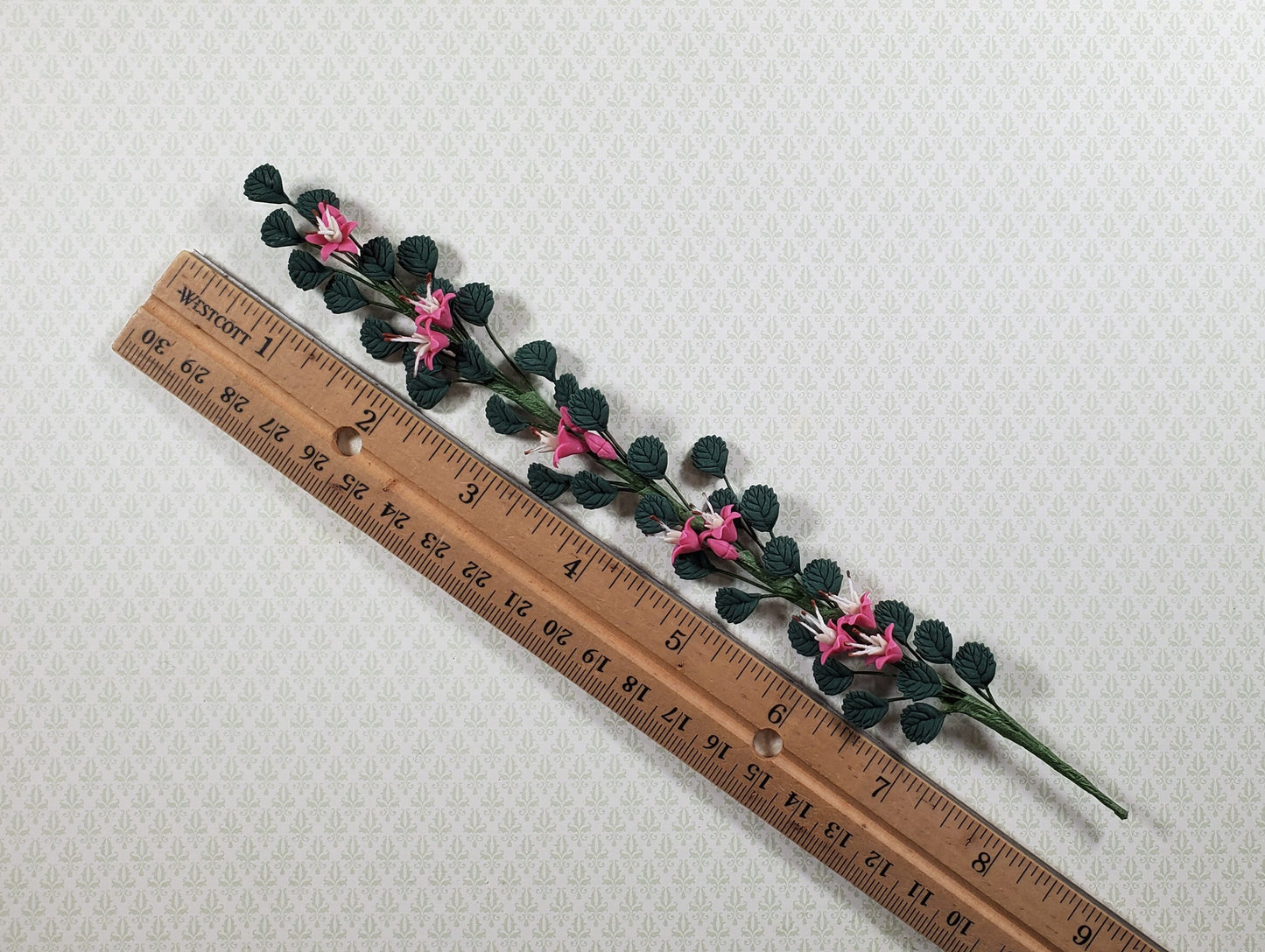Dollhouse Climbing Flowering Fuchsia Vine 1:12 Scale Miniature Garden Plant