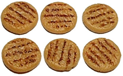 Dollhouse Grilled Patties Set of 6 1:12 Scale Miniature Food Kitchen
