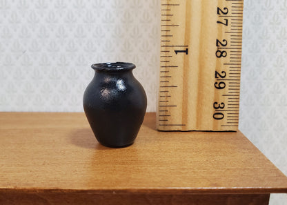 Dollhouse Black Vase for Flowers 1:12 Scale Miniature Classic Style