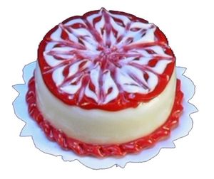 Dollhouse Raspberry Cream Cake 1:12 Scale Miniature Food Dessert Bakery
