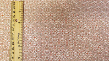 Dollhouse Wallpaper or Flooring 3 Sheets Beige Red 1:12 Scale Mid Century Modern