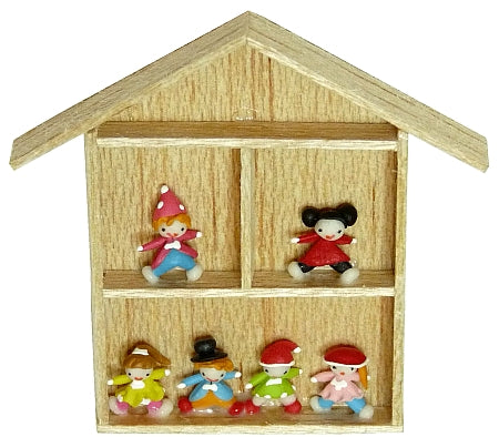 Dollhouse Clown Doll Collection Shadowbox 1:12 Scale Miniature Accessories Toys