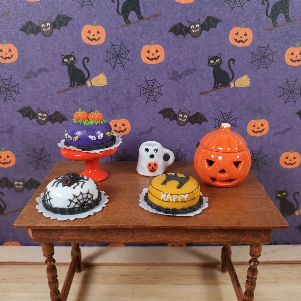 Dollhouse Halloween Ghost Mug Coffee Cup LARGE Miniature Ceramic
