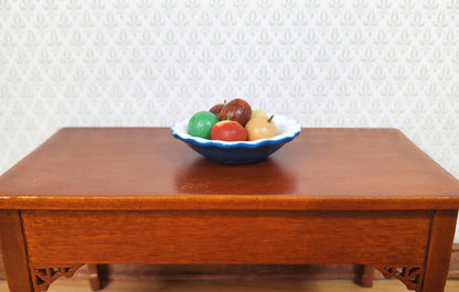 Dollhouse Pie Plate or Bowl Ceramic Blue 1:12 Scale Miniature Kitchen Accessory