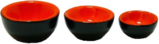 Dollhouse Nesting Mixing Bowls Halloween Set of 3 1:12 Scale Miniatures