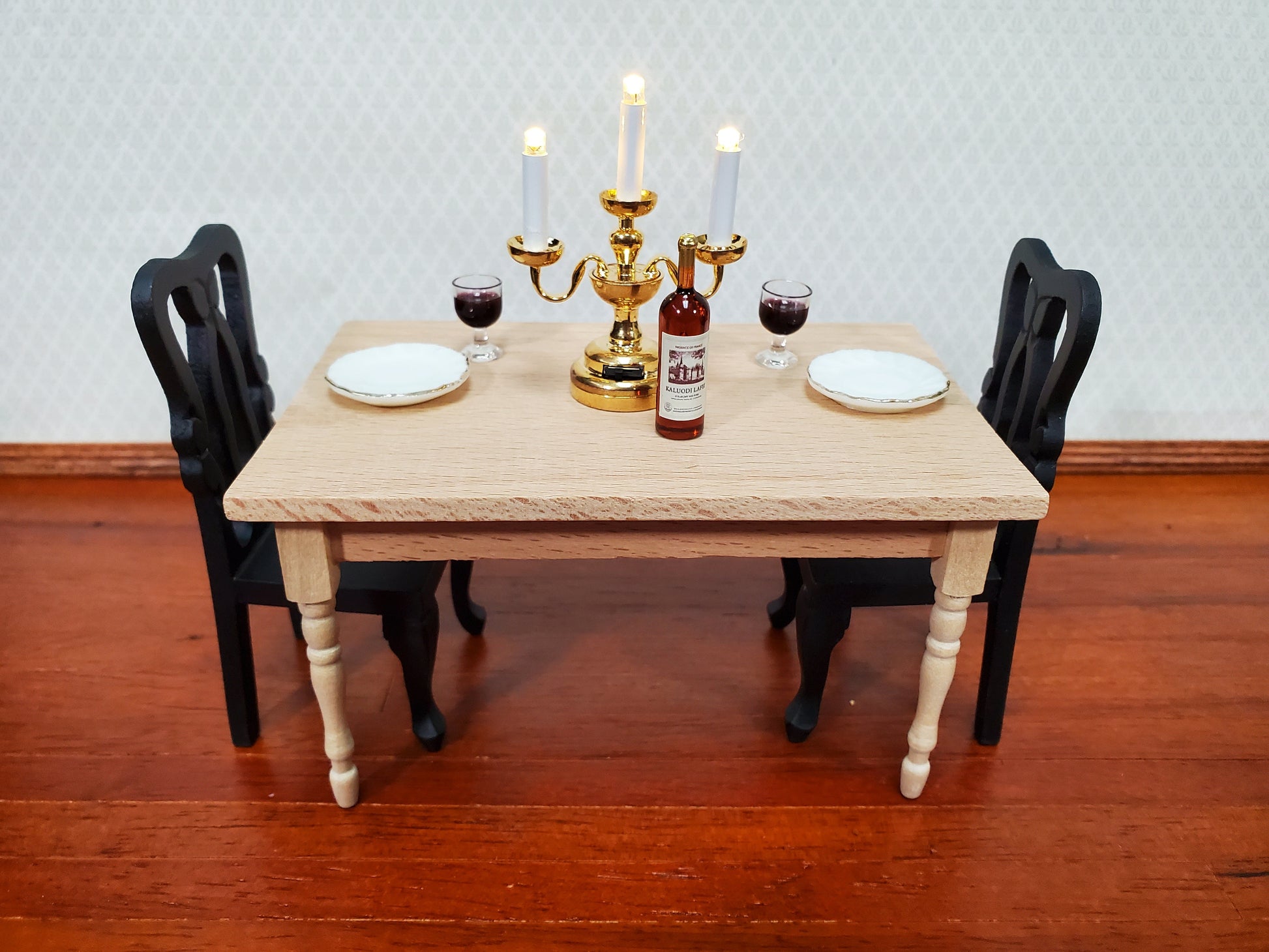 Dollhouse Table Kitchen or Dining Room Unpainted Wood 1:12 Scale Miniature Furniture