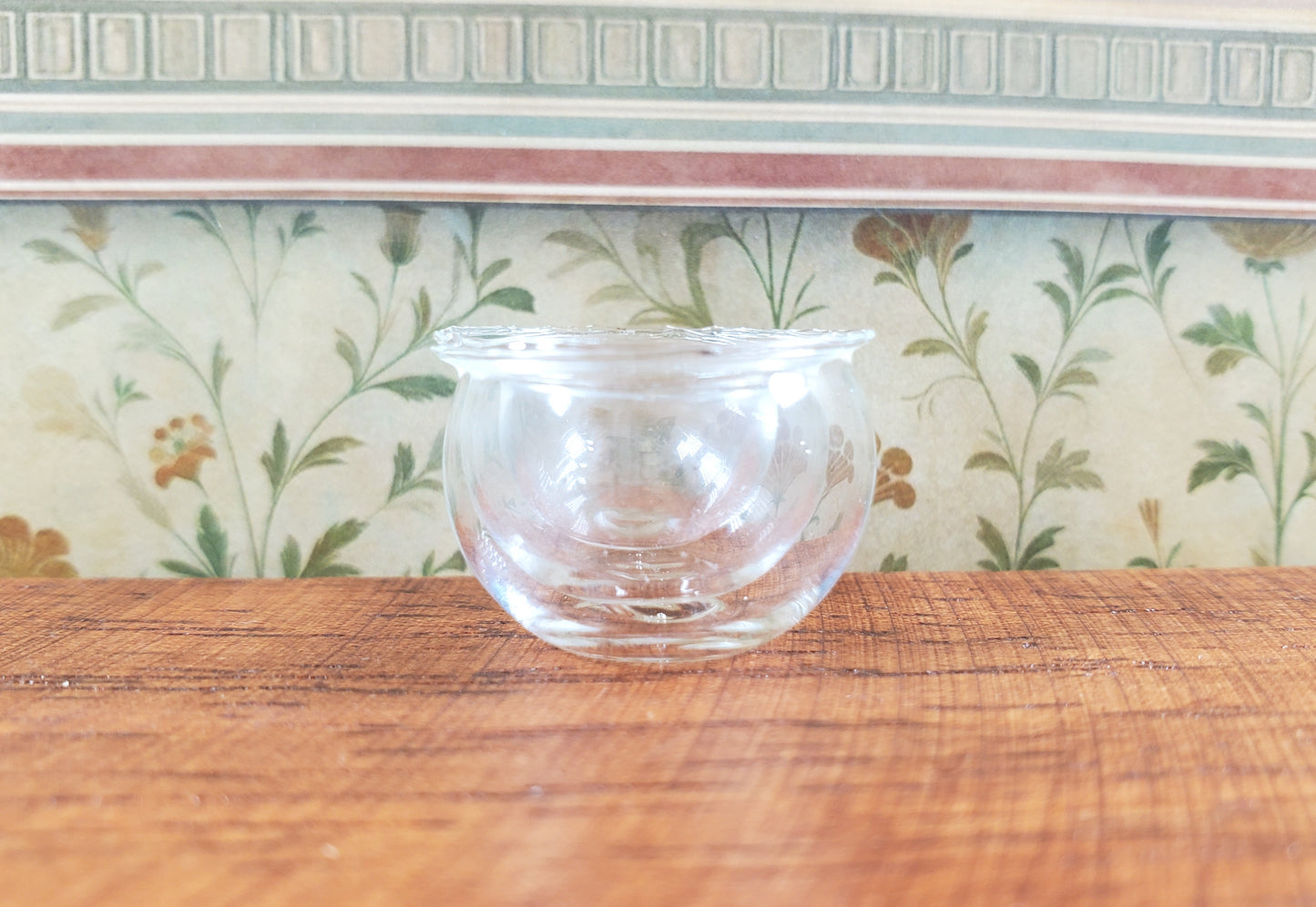 Dollhouse Clear Glass Nesting Bowls Set of 3 1:12 Scale Miniature Kitchen