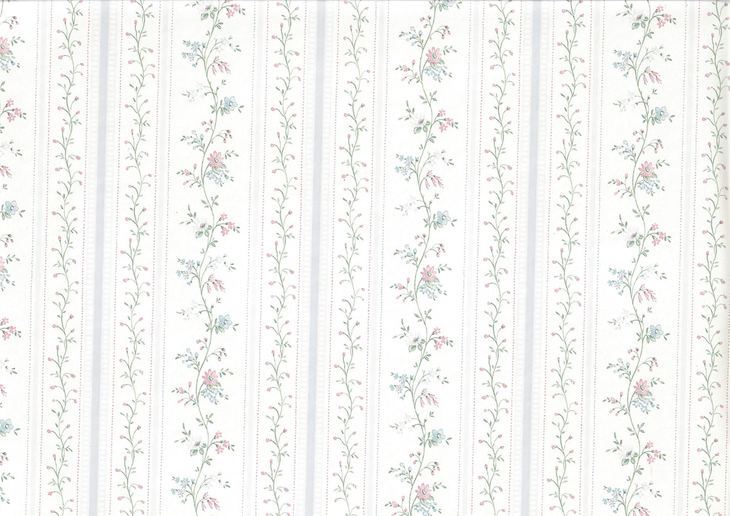Dollhouse Wallpaper Cottage Blue Stripe 3 Sheets 1:12 Scale Miniature