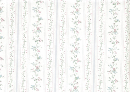Dollhouse Wallpaper Cottage Blue Stripe 3 Sheets 1:12 Scale Miniature