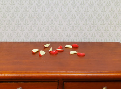 Dollhouse Set of 12 Apple Slices 1:12 Scale Miniature Food Kitchen Fruit Snack