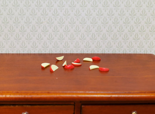 Dollhouse Set of 12 Apple Slices 1:12 Scale Miniature Food Kitchen Fruit Snack