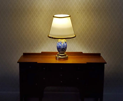 Dollhouse Table Lamp Battery Operated Light LARGE use in 1:12 or 1/6 Scale