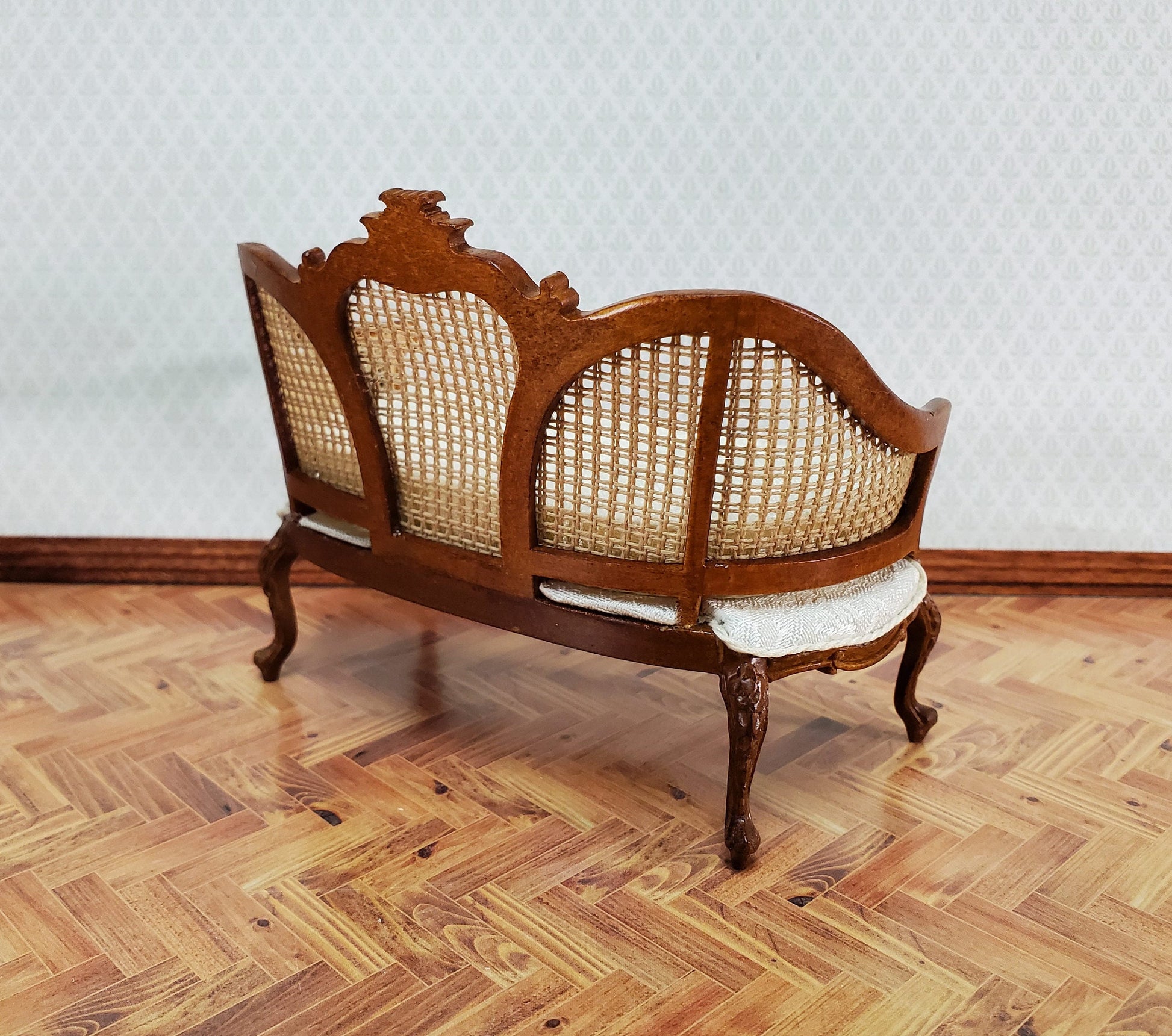 JBM Dollhouse Settee Couch Sofa Louis XV Style 1:12 Scale Miniature Furniture