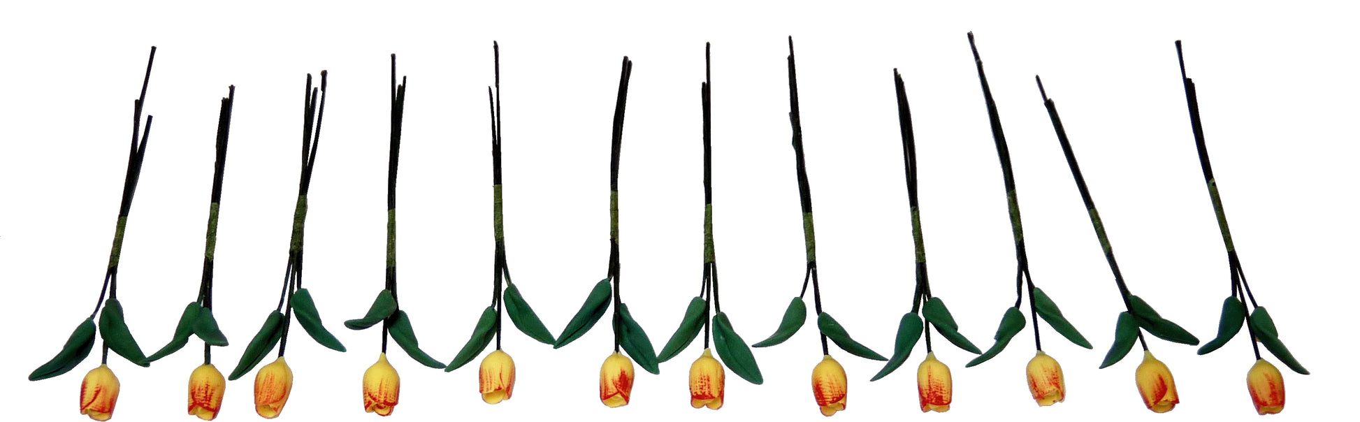 Dollhouse Frosted Lavender Tulips Loose Bouquet One Dozen 1:12 Scale Miniature