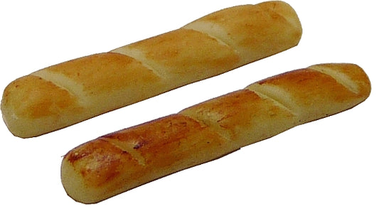 Dollhouse 1:24 HALF SCALE Bread Loaves Set of 2 Miniature Food Kitchen Bakery