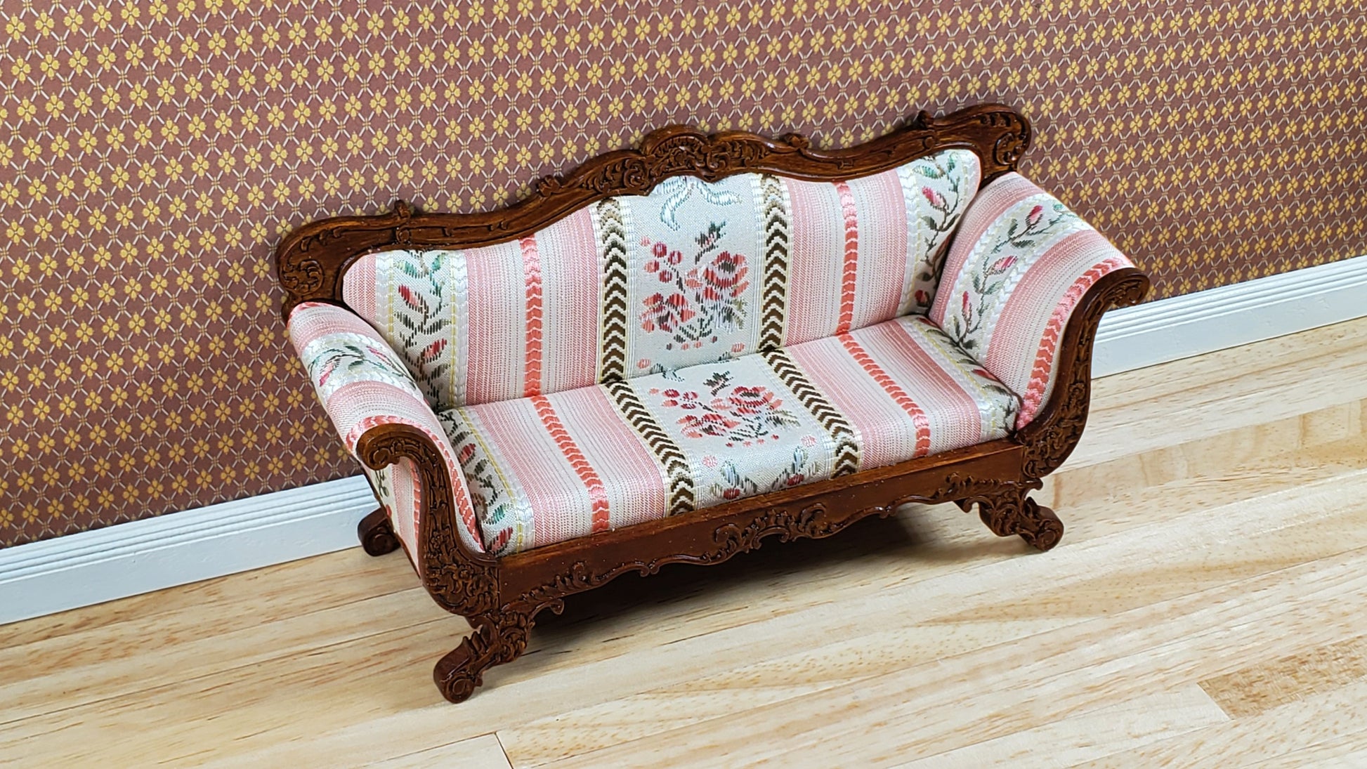 JBM Dollhouse Sofa Couch Victorian Empire Styel 1:12 Scale Miniature Furniture