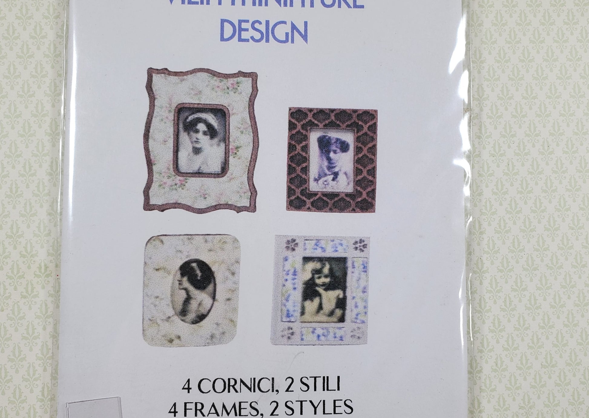 Dollhouse Picture Frame Kit B DIY 1:12 Scale Miniature Cut from Walnut