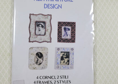 Dollhouse Picture Frame Kit B DIY 1:12 Scale Miniature Cut from Walnut