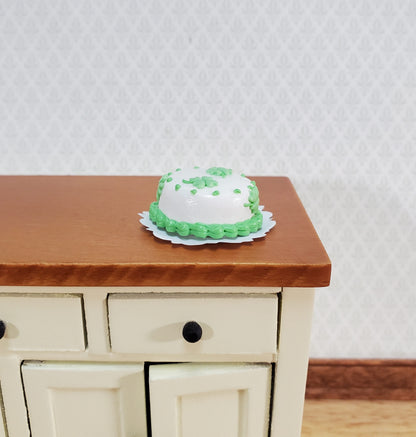 Dollhouse Cake Saint Patrick's Day Shamrocks 1:12 Scale Miniature Food Dessert