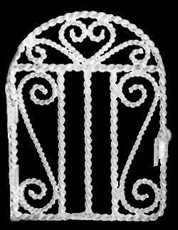 Dollhouse & Fairy Garden Decor White Iron Garden Gate