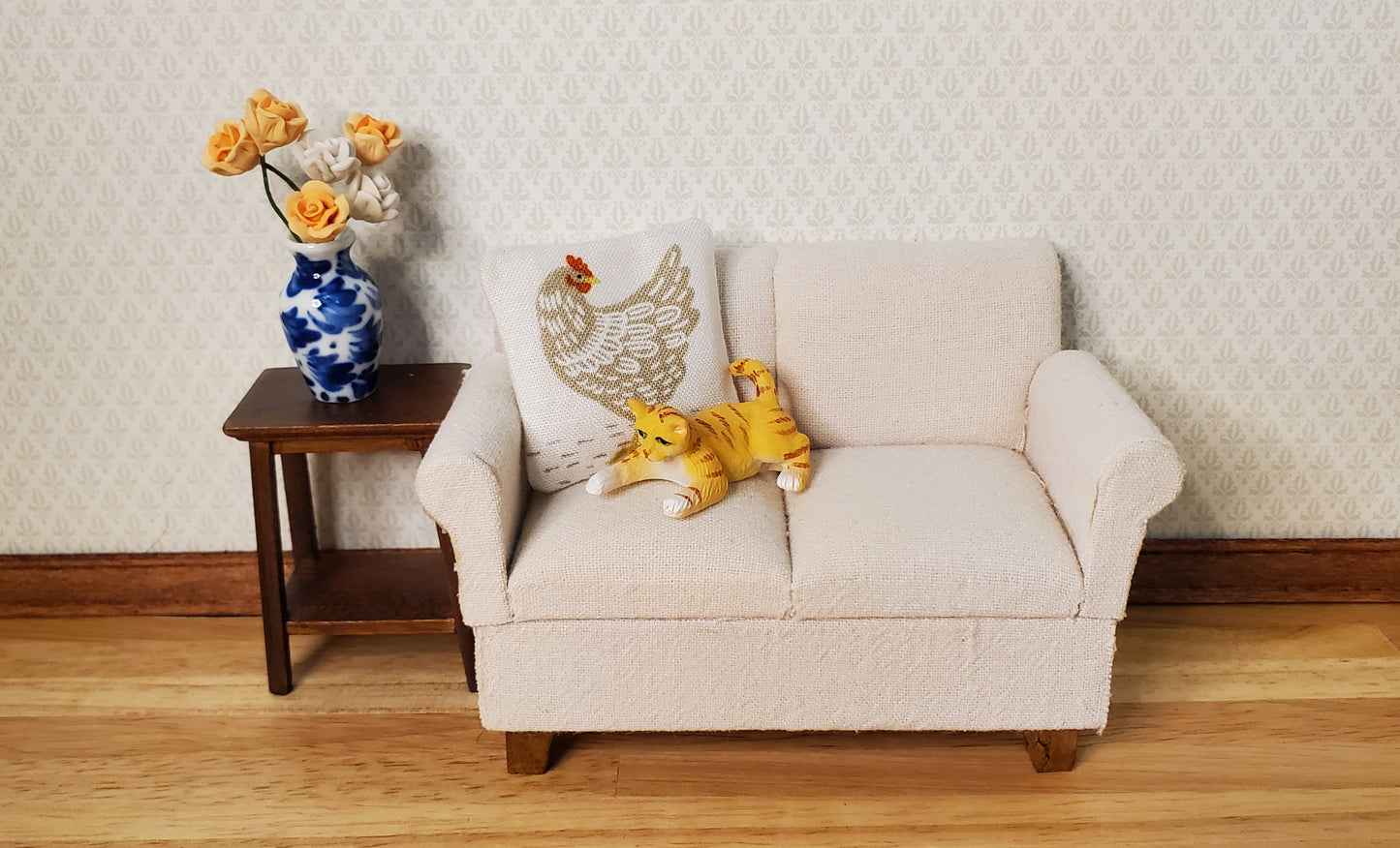 Dollhouse Miniature Tan Hen 1:12 Scale 1 1/2"