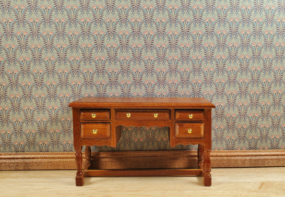 Dollhouse Wallpaper Lily in Ashes of Rose Art Nouveau Bradbury & Bradbury 1:12