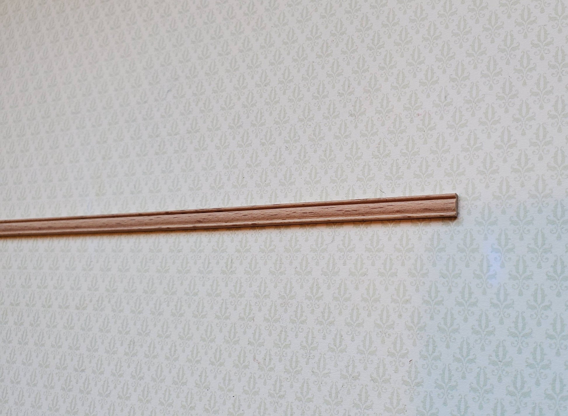 Dollhouse Miniatures Chair Rail Dado Railing 3/16" wide x 18" long 1:12 Scale