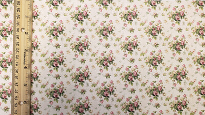 Dollhouse Wallpaper Rose Spray Bradbury & Bradbury 1:12 Scale Miniature