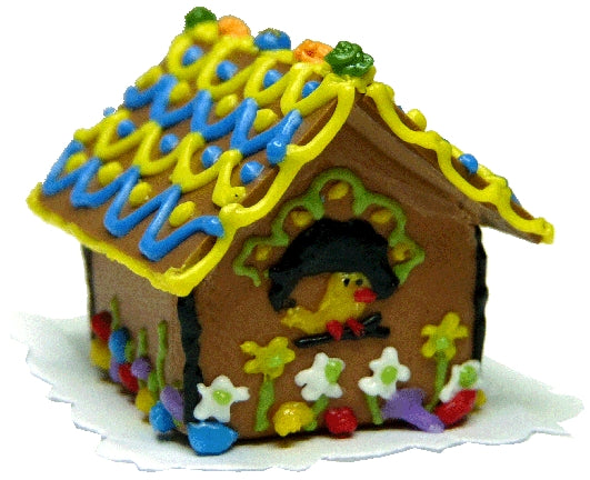 Dollhouse Spring Gingerbread House 1:12 Scale Miniature Food Kitchen Bakery