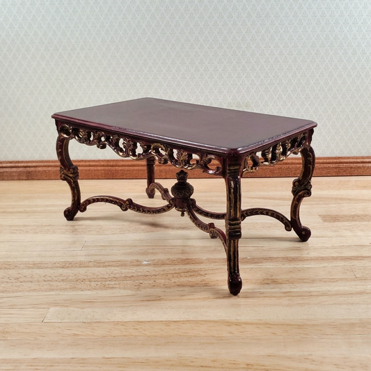 Dollhouse Grand Dining Table by Hansson 1:12 Scale Miniature Mahogany Finish
