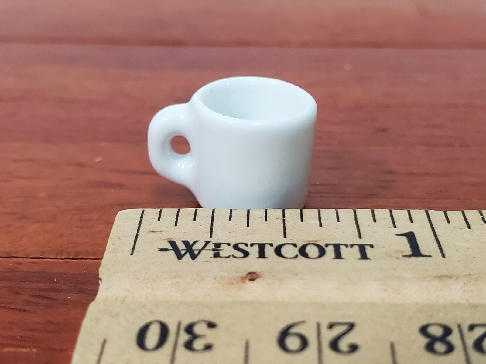 Dollhouse Coffee Mug All White LARGE Use in 1:6 or 1/12 Scale Miniature Kitchen