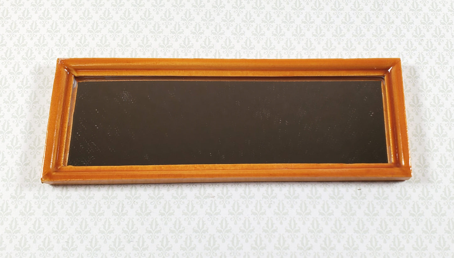 Dollhouse Mirror Full Length Dressing Wood Frame Modern 1:12 Scale Miniature Accessory