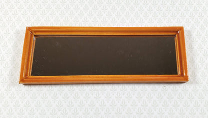 Dollhouse Mirror Full Length Dressing Wood Frame Modern 1:12 Scale Miniature Accessory