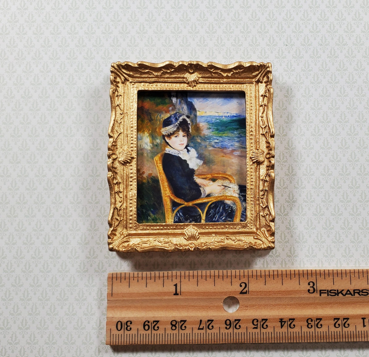 Dollhouse Miniature Renoir By the Seashore Framed Print 1:12 Scale