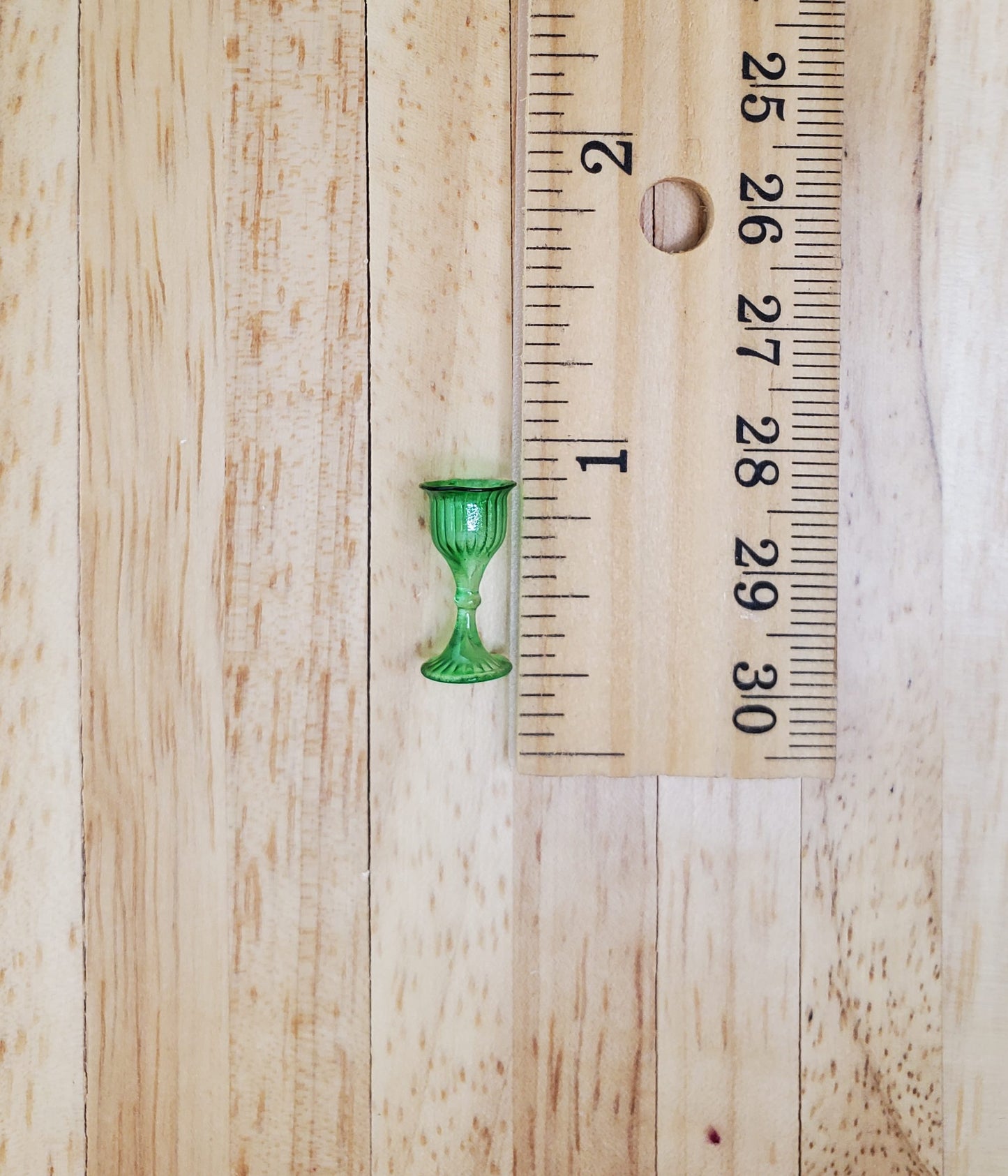 Dollhouse Small Fancy Green Water or Wine Glass 1:12 Scale Miniature