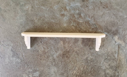 Dollhouse Miniature Wall Shelf Large Unfinished 1:12 Scale 4 3/8"